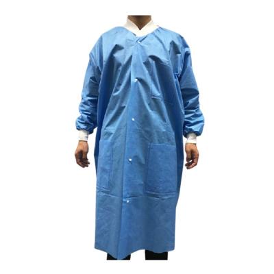 China PP Nonwoven Breathable Disposable Professional Protect Lab Coat for sale