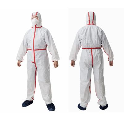 China Work protection fully sealed safety coverall single use breathable coverall type5 6 disposable coverall for sale