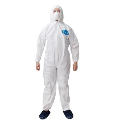 China PPE Disposable Medical Isolation Gown 100% Polyester Protective Clothing PP Protective Suit Coverall for sale