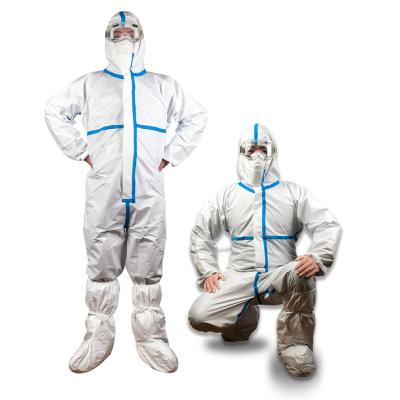 China Work Protection PPE Overalls Cheap Polypropylene Waterproof Disposable Coverall With Hood for sale