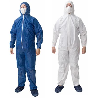 China Work Disposable Type 5 Protective Hospital Use Isolation Clothing PP Coveralls Waterproof for sale