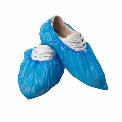 China Anti cpe pp shoe cover nonwoven static disposable pe anti surgical skid shoe covers logo for sale