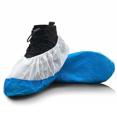 China pp pe shoe cover non skid cpe medical plastic shoe covers logo non woven for sale