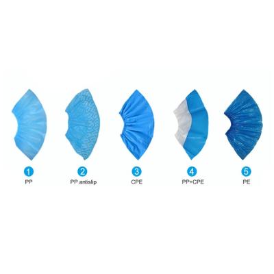 China PP Waterproof Disposable Medical Wear Blue Shoe Covers Nonwoven For Ce for sale