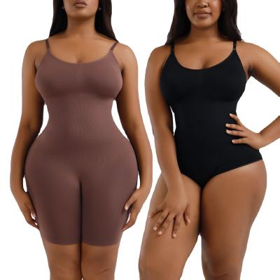 China Antibacterial Seamless Adjustable Straps Sexy Bodysuits Elastane Tummy Control Waist Shaper Underwear Lap Crotch Bodice Shapewear for sale