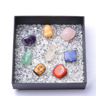 China China 7 Chakra Crystal Set Energy Seven Chakra Stone Decor Healing Meditation Supplies Spiritual Spirit Quartz for sale