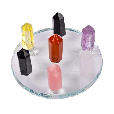 China Wholesale Natural Bulk China Crystal Column Seven Star Array Healing Stones High Quality for sale