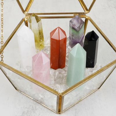 China China Seven Crystal Energy Palace Color Fluorite Citrine Pink Crystal Aventurine Bowls Chakra Stones Star Array for sale