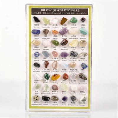 China China 48 Kinds of Gem Specimen Box Specimen Set Small Crystal Rare Stones Toys Children Educational Toys for sale