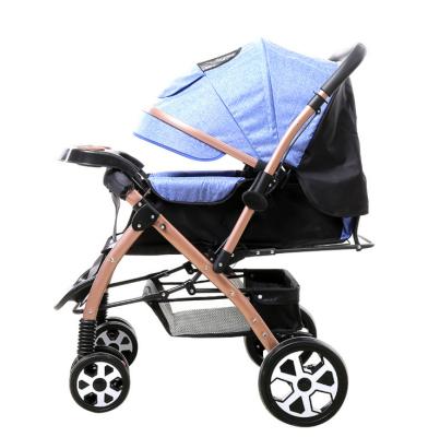 China China Eco-friendly Factory High View Baby Strollers Can Sit On Portable Folding Four Wheel Stroller for sale