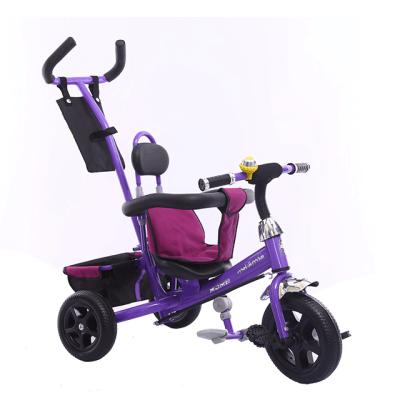 China Eco-friendly Multifunctional Foldable Kids Tricycle Children Hand Push Tricycle Baby Walker Tricycles for sale