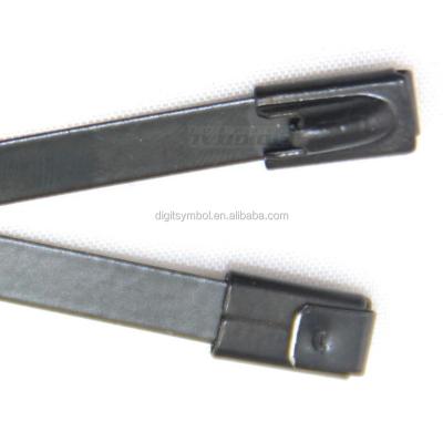 China Full Epoxy Coated SS 316 Stainless Steel Cable Ties (Size=4.6X150MM) for sale