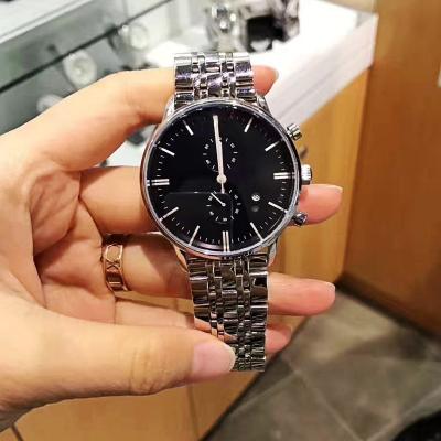 China Hot Selling Chronograph Men's Watch Six Pin Steel Band Watch Six Pin Business Series Watch Classic Stainless Steel Belt Classic Mechanical Quartz Men's Watch for sale