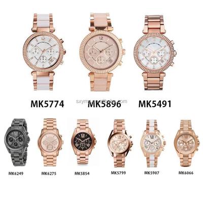 China Customized border women's foreign trade chronograph stainless steel WATCH QUARTZ diamond inlaid steel band source wholesale mk5774 for sale