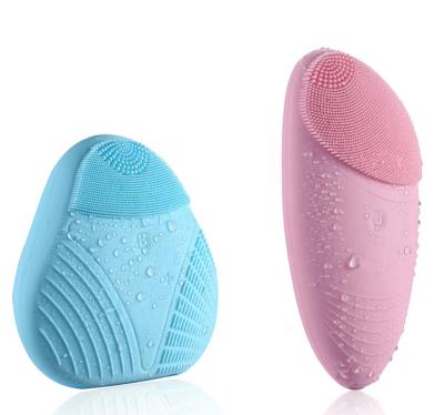 China Ultrasonic Silicone Instrument Facial Massager Handheld Cleansing Cleaning Brushes for sale