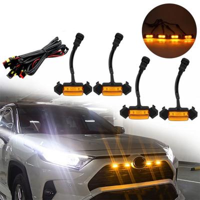 China Waterproof And Dustproof Car Exterior Decorative Retrofit Accessories Lights Car Grille Led Front Light For Toyota Truck for sale