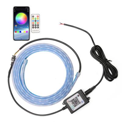 China Atmosphere Neon Interior Light Ambient Lamp Car Decoration LED Wire RGB LED Strip Light Phone APP Control Decorative Light for sale