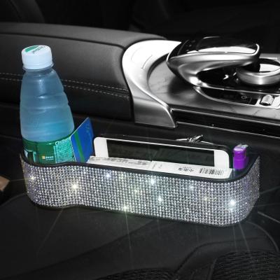 China Durable Car Storage Car Phone Bottle Cup Holder Backseat Organizer Styling Interior Diamond Car Accessories for sale