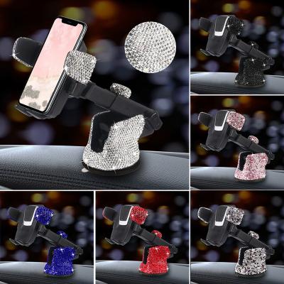 China Durable Universal Car Accessories Bling Mount GPS Holder Bracket Car Woman Phone Car Interior Mount for sale