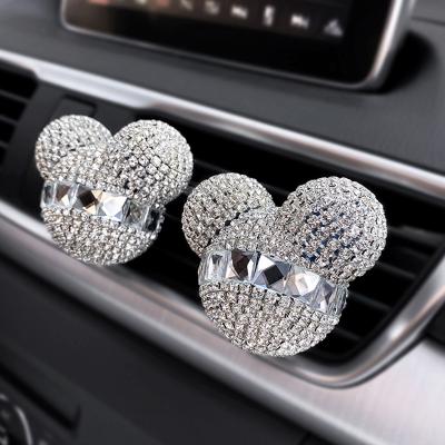 China Eco-friendly Car Air Freshener Car Air Freshener For Girls Fragrance Diffuser Bling Diamond Car Interior Accessories Car Smell Perfume New for sale