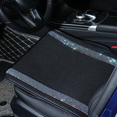 China Bling Pink Car Front Seats Protector Mat Cushion Breathable Leather Car Cushion Seat Cover Seat Cover Universal for sale