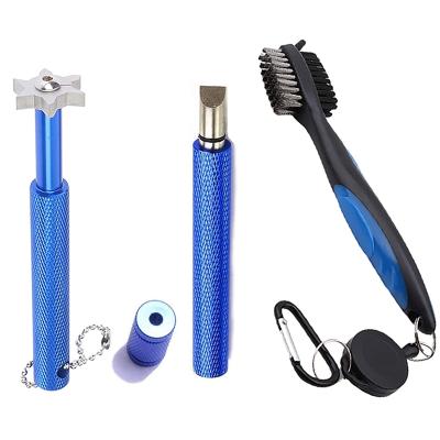 China Clean Golf Tool Kit The Retractable Golf Club Brush Club Sharpener For Portable U And V Golf Brush Tool I00004 for sale