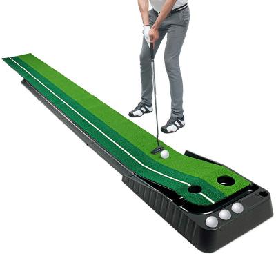 China Golf Sports Wholesale Golf Putting Green Mat Custom Golf Practice Training Aid Portable Golf Practice Mat With Automatic Ball Return Function for sale