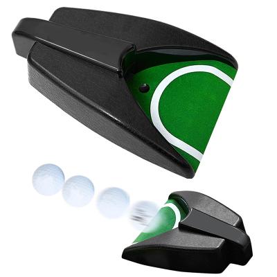 China Golf Sports Factory Wholesale Golf Putting Mat Golf Ball Kick Back Customized Logo Golf Hole Automatic Return Putting Cup Training Aid for sale