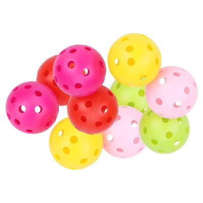 China Golf Sports Wholesale Plastic Golf Balls Custom Golf Training Balls Colored Indoor Airflow Golf Ball for sale