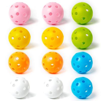 China Golf Sports Wholesale Golf Practice Training Sports Balls Bulk Colored Golf Chain Balls Plastic Empty Golf Ball for sale