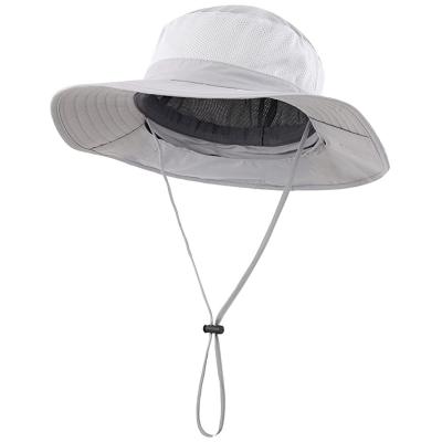 China Golf Sports Amazon Hot Selling Super Wide Brim Bucket Hat Sun Protection Fishing Hat With Neck Fin Outdoor Fishing Sun Hat for sale