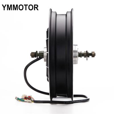 China Waterproof 16 Inch 6000W 72V Customized Brushless DC Hub-motor Motorcycle Start Motor for sale