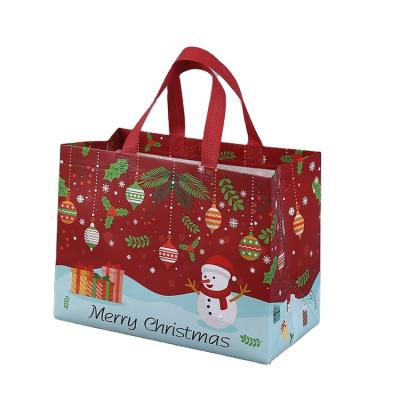 China Christmas Boutique Handled Shopping Bag Packaging Bag Biodegradable Shopping Bags for sale