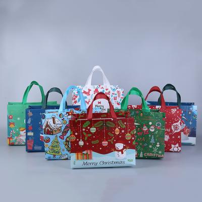 China Fancy Design Custom Color Christmas Paper Gift Handled Size Shopping Tote Bags With Your Own Logo for sale