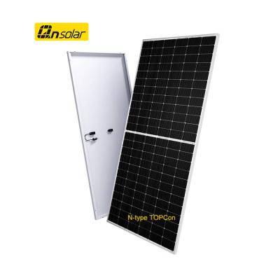 China EU n type bifacial stock solar panels rooftop Qnsolar topcon solar panels silicon photovoltaic monocrystalline solar power panel for sale