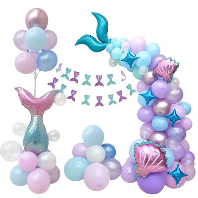 China Party Decoration Mermaid Balloon Kit | Ariel Birthday Party Supplies Mermaid Tail Balloons Kit For Party Decoration for sale