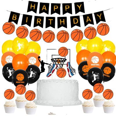 China Lakers Kobe 24 Party Commemorative Party Layout NBA Basketball Birthday Balloons NBA Decoration Basketball Themed Birthday Balloons for sale