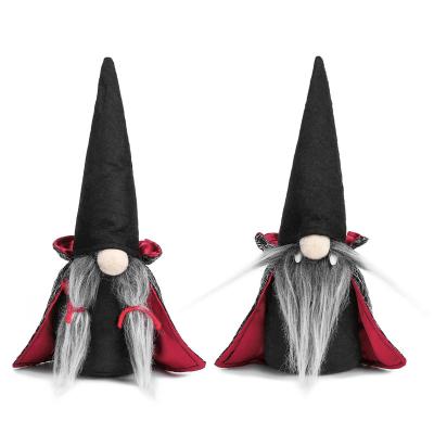 China Minimalist Gnome Plush | Black and Red Coat Rudolph Halloween Decoration Rudolph Doll Props Ornaments Doll Decoration Faceless Gifts for sale