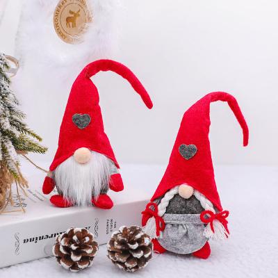 China Fabric Gnome Plush| 2pcs Valentine's Day Decoration Forest Love Rudolph Doll Elf Home Window Atmosphere Decoration Faceless Props for sale