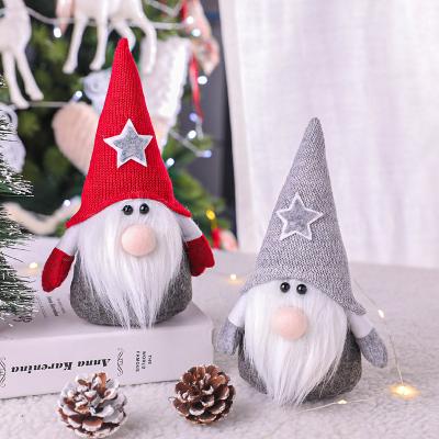 China Fabric Gnome Plush | Five-pointed Five-pointed Doll Christmas Dwarf Christmas Decoration Star Doll Faceless Elf Ornaments Children's Gifts for sale