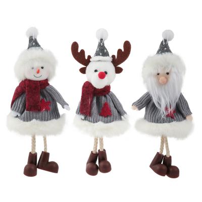 China Hanging Fabric Christmas Angels | Christmas Decoration Old Man Snowman Elk Plush Cloth Hanging Christmas Tree Small Hanging Decoration for sale