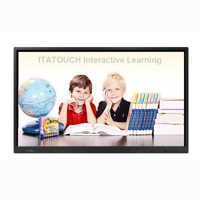 China IR interactive flat screen for school /classroom/ conference OEM smart board 4K 75 inch 65 inch Yczx interactive screen panel for sale