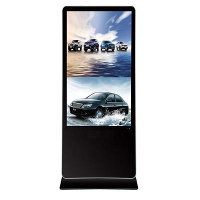 China 55 inch indoor floor standing wifi lcd advertising equipment flat screen stand tv android digital signage for sale