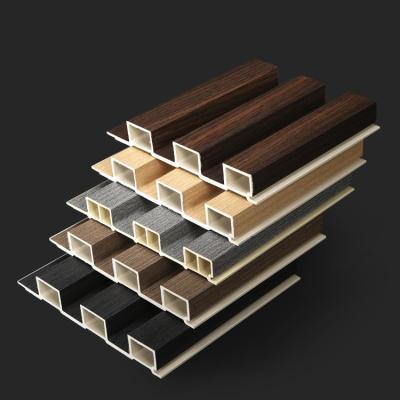 China Eco Friendly Wood Wpc PVC Plastic Panel Wpc Fluted Panel Panel Wpc Interior Decoration 3D Wall Panel for sale