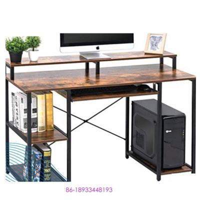 China With Shelf Computer Desk With Storage Shelves/Tray/Keyboard Monitor Stand Study Table For Home Office for sale