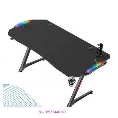 China (Size)Adjustable RGB Z Shaped Parallel Saving PC E Sports Online Racing Table Game Computer Desk for sale