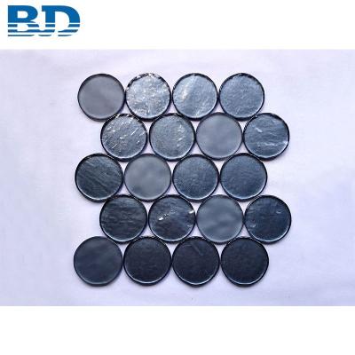 China Backsplashes Modern Circle Kitchen Glass Mosaic Tile for sale