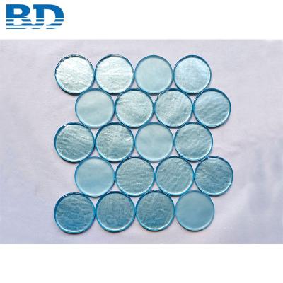 China Modern Wall Decorative Circle Shower Glass Mosaic Tile for sale