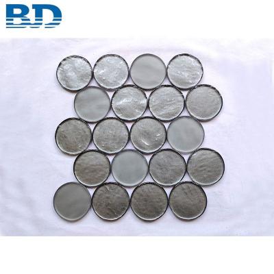 China Modern Home and Commercial Project Circle Glass Mosaic Tile for sale