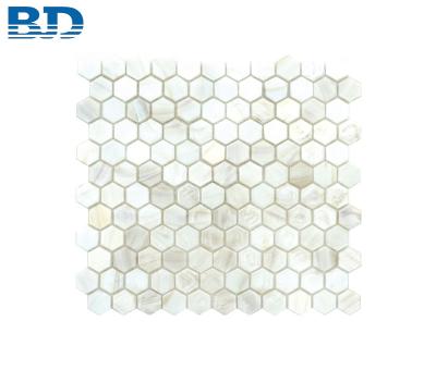 China Underground Hexagon Mosaic Slab Glass Backsplash Parquet for sale